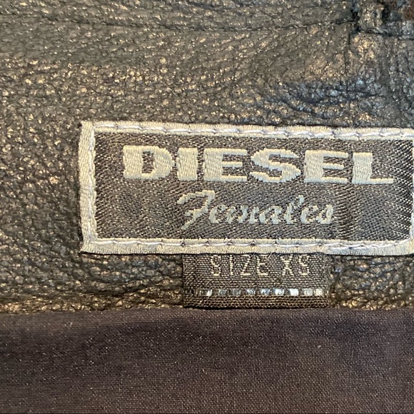 Diesel contrast lamb leather cocktail dress - Picture 5 of 9